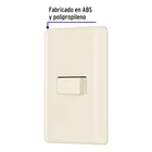 Placa armada 1 interruptor de escalera, marfil, BASIC 2