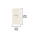 Placa armada 1 interruptor de escalera, marfil, BASIC 3