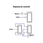 Placa armada 1 interruptor de escalera, marfil, BASIC 4