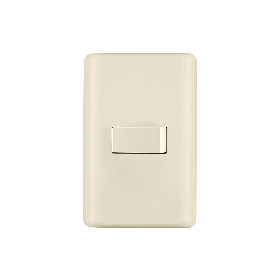 Placa armada 1 interruptor sencillo, marfil, VOLTECK