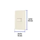Placa armada 1 interruptor sencillo, marfil, VOLTECK 3