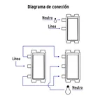 Placa armada 1 interruptor sencillo + 1 de 3 vías, BASIC 4