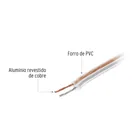Rollo de 100 m cable polarizado transparente p/bocina 18 AWG 2
