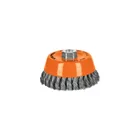 Carda copa 5' alambre trenzado fino, eje 5/8'-11, TRUPER 1