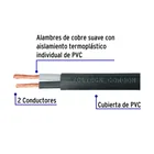 Metro de cable uso extra rudo 2 x 12 AWG en rollo de 100 m 2