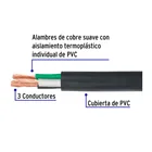 Metro de cable uso extra rudo 3 x 10 AWG en rollo de 100 m 2