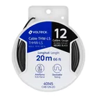 Carrete con 20 m de cable THHW-LS 12 AWG negro, VOLTECK 1