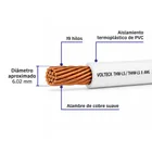 Carrete con 10 m de cable THHW-LS 8 AWG blanco, VOLTECK 3