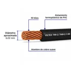 Rollo de 100 m de cable THHW-LS 8 AWG negro, VOLTECK 3