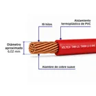 Rollo de 100 m de cable THHW-LS 8 AWG rojo, VOLTECK 3