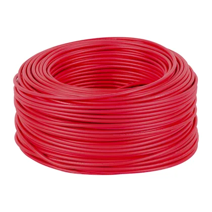 Rollo de 100 m de cable THHW-LS 10 AWG rojo, VOLTECK