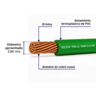Rollo de 100 m de cable THHW-LS 12 AWG verde, VOLTECK 3