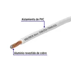 Rollo de 100 metros de cable THW CCA 8 AWG blanco, BASIC 2