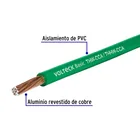 Rollo de 100 metros de cable THW CCA 10 AWG verde, BASIC 2