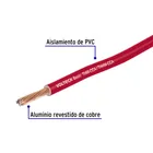 Rollo de 100 metros de cable THW CCA 12 AWG rojo, BASIC 2