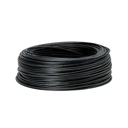 Rollo de 100 metros de cable THW CCA 14 AWG negro, BASIC