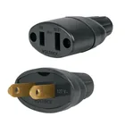 Clavija y contacto de hule, bolsa con 2 pzas, VOLTECK 1
