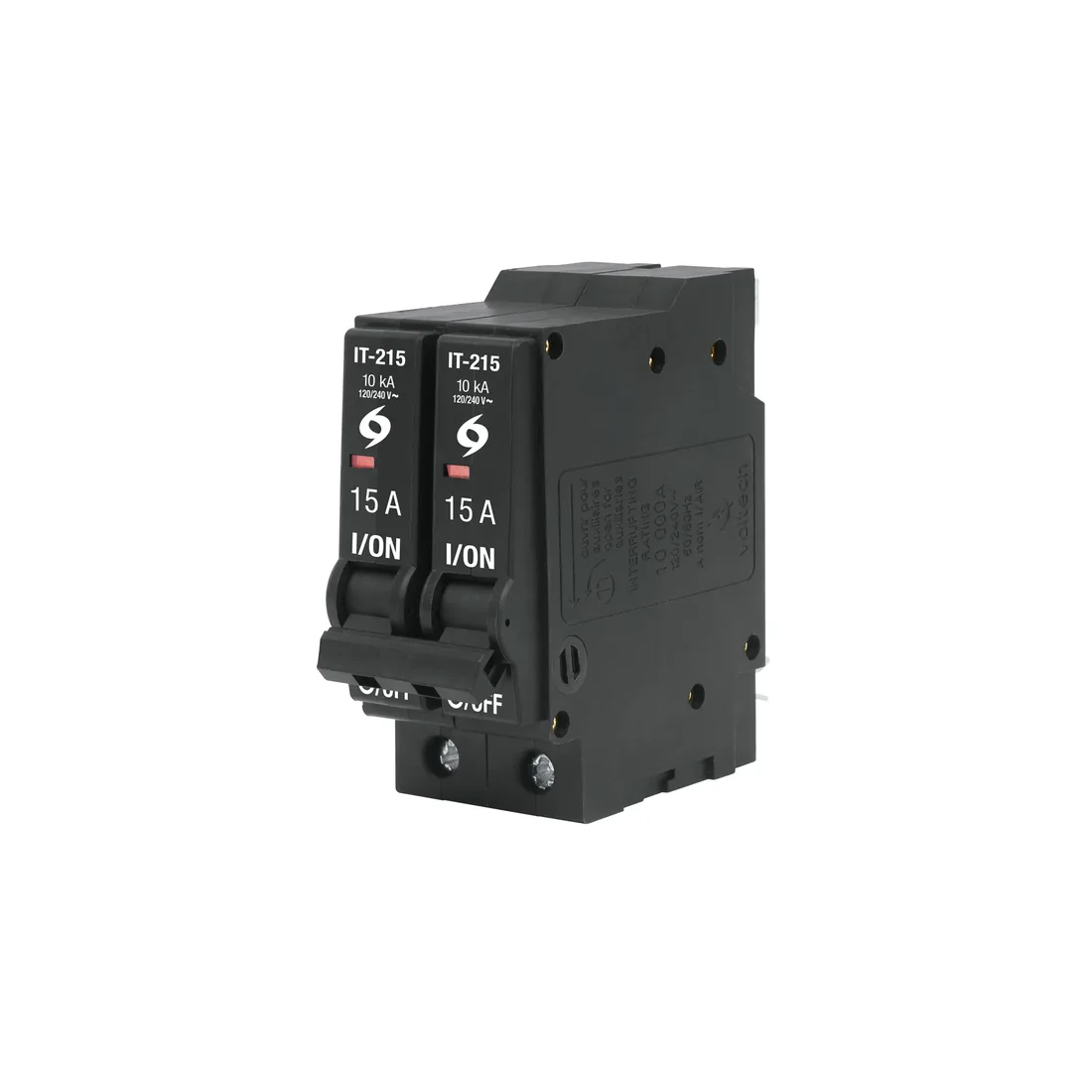 Interruptor de 2 polos 15A, enchufable, VOLTECK