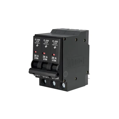 Interruptor de 3 polos 20A, enchufable, VOLTECK