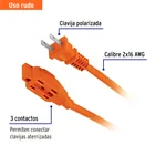 Extensión eléctrica de uso rudo 10 m 2x16 AWG, VOLTECK 2
