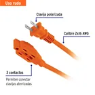 Extensión eléctrica de uso rudo 25 m 2x16 AWG, VOLTECK 2
