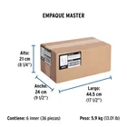Extensión eléctrica doméstica 2 m clavija recta, blanca 6