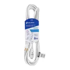 Extensión eléctrica doméstica 8 m clavija recta, blanca 1