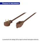 Extensión eléctrica doméstica 4 m clavija plana, café 1