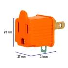 Bolsa con 2 adaptadores 3 a 2 naranjas, VOLTECK 3