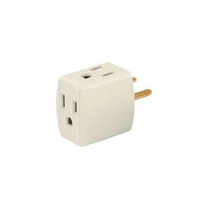 Multicontacto triple aterrizado, tipo cubo, VOLTECK