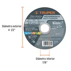 Disco abrasivo de corte preciso multimat 4-1/2' x 1mm TRUPER 2