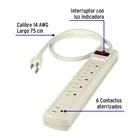 Multicontacto 14 AWG 6 entradas supresor de picos 450 joules 2