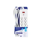 Multicontacto 8 entradas, 2 USB A + 2 USB C, blanco, VOLTECK 4
