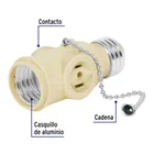Portalámpara de baquelita, con interruptor de cadena VOLTECK 2