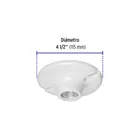 Portalámpara de porcelana, 4-1/2', redonda, VOLTECK 3