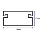 Canaleta de 2 vías 10 x 20 mm, con división, VOLTECK 2