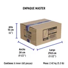 Bolsa con 10 cinchos plásticos 120 lb, 200 x 7.5 mm, natural 8