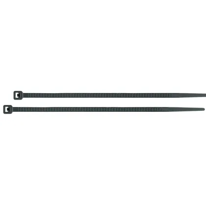 Bolsa con 100 cinchos plásticos 18 lb, 100 x 2.5 mm, negro