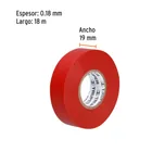 Cinta de aislar de 18 m x 19 mm, roja, TRUPER 3