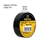 Cinta de aislar de 9 m x 19 mm, negra, PRETUL 2
