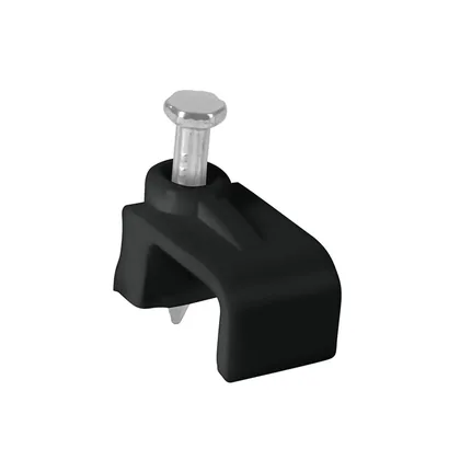 Bolsa con 20 grapas negras de 9.5 mm para cable plano