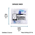 Bolsa con 20 grapas blancas de 6 mm para cable redondo 7