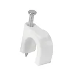 Bolsa con 20 grapas blancas de 12 mm para cable redondo 1