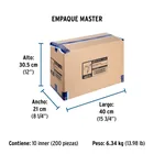 Bolsa con 20 grapas blancas de 9.5 mm para cable plano 8