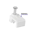 Bolsa con 500 grapas blancas de 8.5 mm para cable plano 2