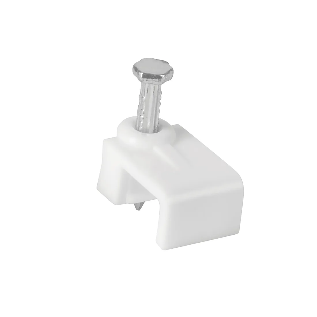 Bolsa con 20 grapas blancas de 8.5 mm para cable plano