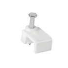 Bolsa con 20 grapas blancas de 8.5 mm para cable plano 1