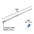 Tubo Conduit 3/4' pared gruesa (1.6 mm), et. amarilla, 3 m 3