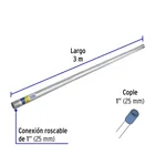 Tubo Conduit 1' pared gruesa (1.8 mm), et. amarilla, 3 m 3