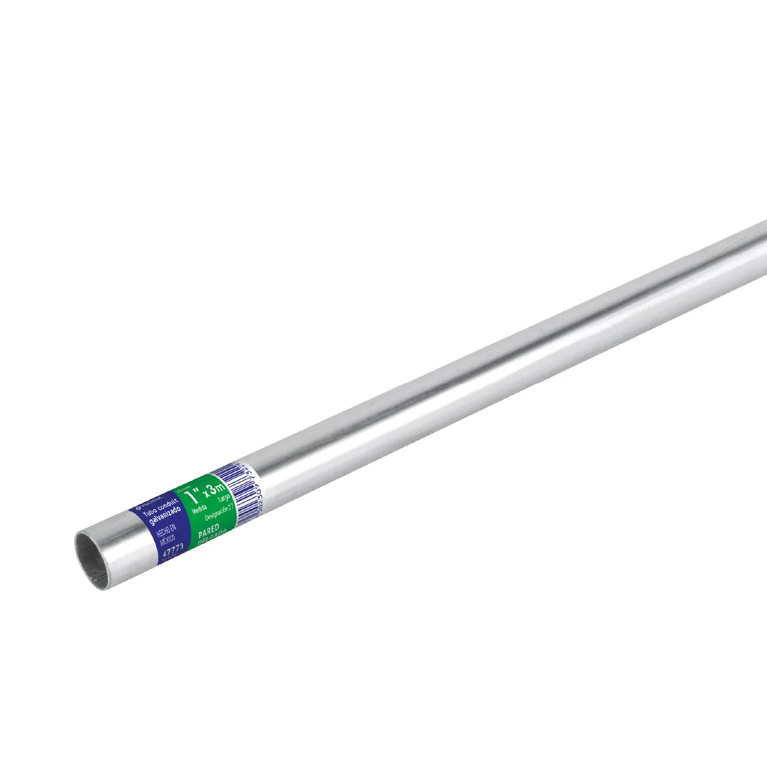 Tubo Conduit 1' pared delgada (1.6 mm), et. verde, 3 m